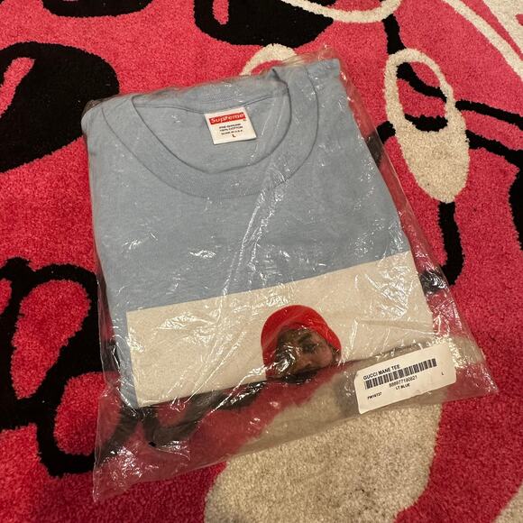 Supreme Gucci Mane Tee – Light Blue – Size Large – Brand New - Picture 1 of 7